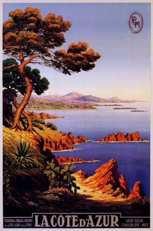 Cannes Cote D' Azur Poster French Riviera Art Print